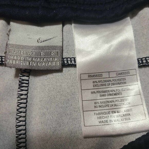 Nike Navy with White Stripe Drawstring Workout Pants size Large - Picture 3 of 9